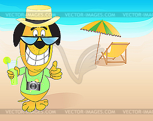 On the beach - vector image