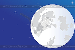 Full moon - vector image