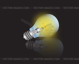 Shining bulb - vector clipart