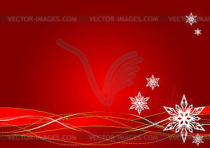 Новогодний фон со снежинками - векторизованный клипарт