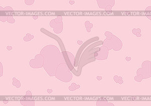 Seamless pattern with pink hearts - vector image