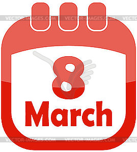 Calendar icon of March - vector clipart