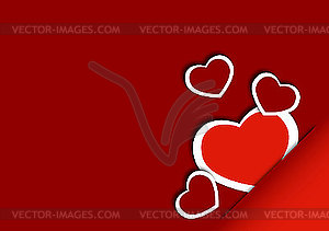 Congratulatory background with hearts - vector clipart