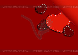 Congratulatory background with hearts - vector clipart