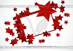 Frame with stars - vector image
