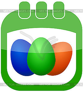 Icon Easter Calendar - vector image