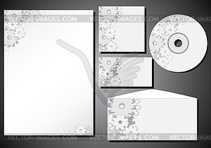 Corporate Identity - white & black vector clipart