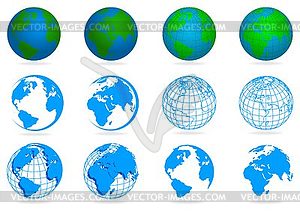 Collection of planets - vector image