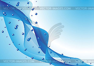 Abstract colored background of the waves - vector image