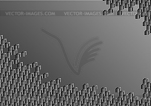 Cubes on gray background - stock vector clipart