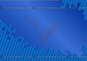 Abstract cubes on blue background - royalty-free vector image