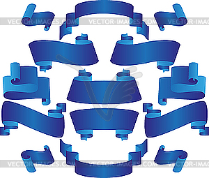 Blue ribbons - vector clip art