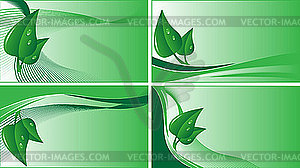 Business cards ECO - vector clip art