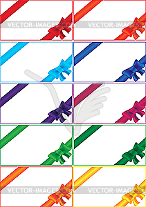 Set of colored gift bows - vector image