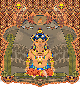 Indian goddess - vector clip art