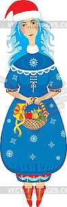 Xmas girl - vector image