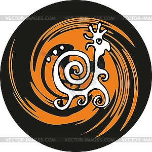 Stylised snail - vector clipart