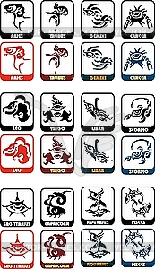 Zodiac sign set - royalty-free vector image