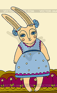 Rabbit Girl - vector image