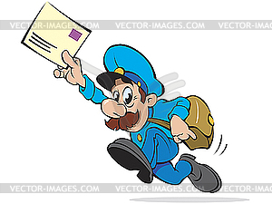 Postman - vector clipart