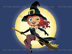 Halloween witch - vector clipart