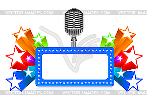 Star performance background - vector image