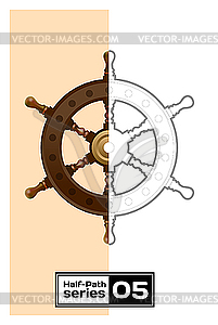 Steering control - vector clip art