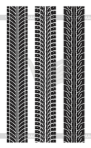 Repeating tire tracks - vector clipart