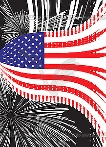 United States flag - royalty-free vector image