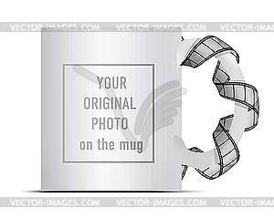 Your original photo on the mug - vector EPS clipart