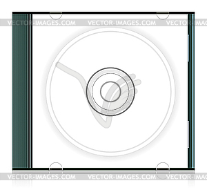 Blank cd box - vector clipart