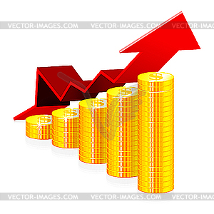 Financial success concept - vector clip art