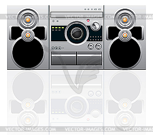 CD and cassette player - vector image