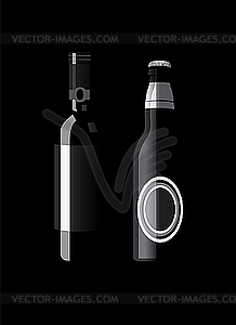 Alcohol bottles - vector image