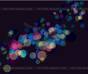 Multi color bokeh lights background - vector image