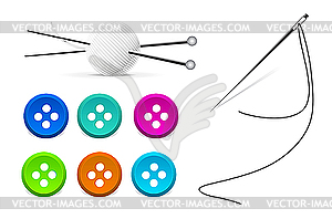 Needle and spokes - vector clip art