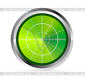 Radar or oscilloscope screen - royalty-free vector image