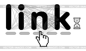 Link concepts with line - vector clipart