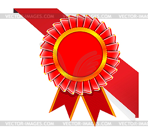 Уголок с лентой для сертификата качества - векторный графический клипарт