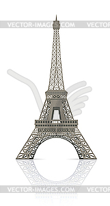 Eiffel tower in Paris - color vector clipart