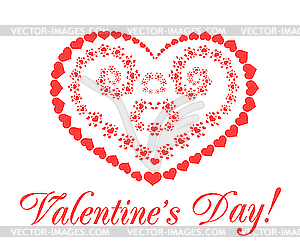 Valentine`s day background with hearts - vector EPS clipart