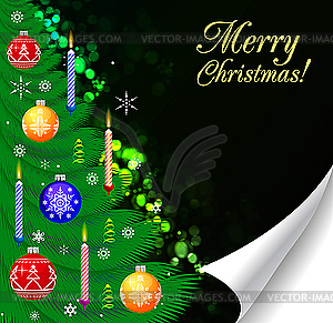 Christmas Tree Decorated - royalty-free vector image