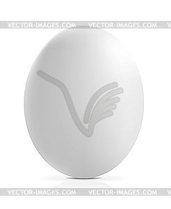 Of an egg on white background - white & black vector clipart
