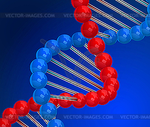 Dna 3d render - vector clipart