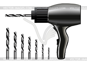 Электродрели - изображение в формате EPS