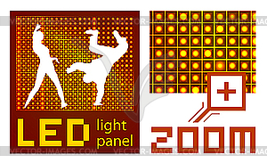 Led diode display panel background - vector image