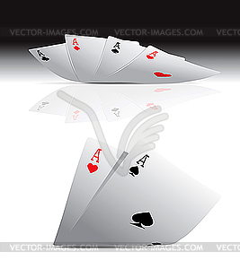 Four aces - vector EPS clipart