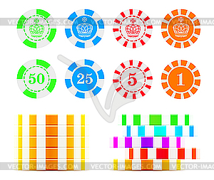 Casino chips - vector image