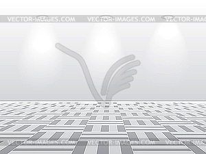 Empty white room - vector clip art