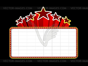 Blank movie, theater or casino marquee - vector clipart